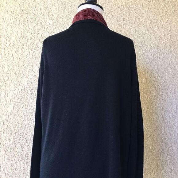 Cupio Waterfall Open Front Cardigan Women’s Size L Long Sleeve Drape Lightweight - Picture 8 of 8